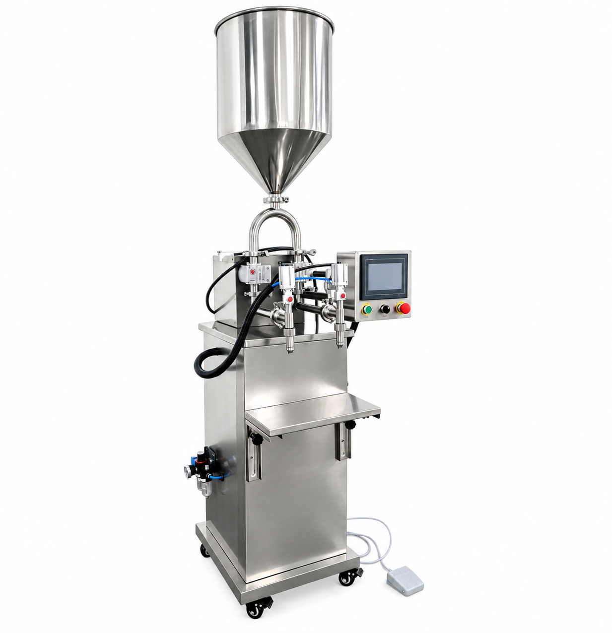 Foot-Pedal Twin-Head Food Filler